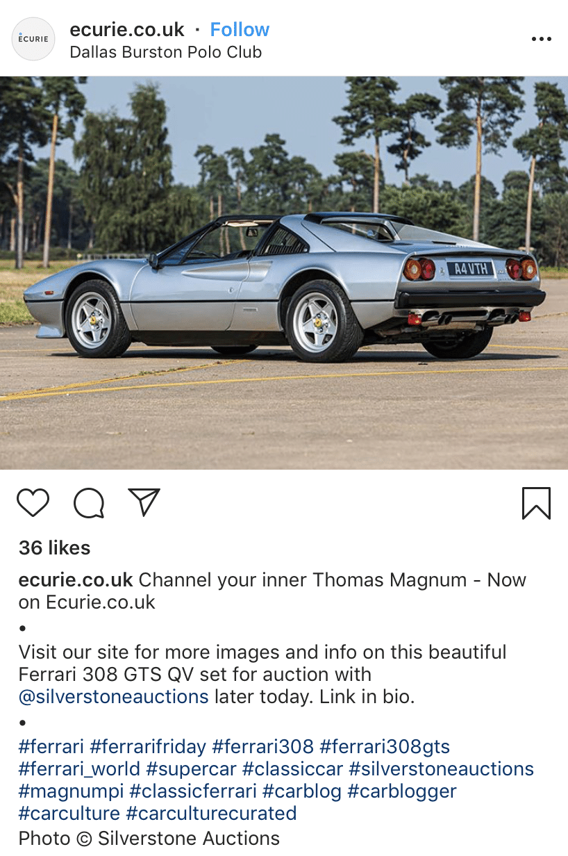 Ecurie.co .uk Ferrari 308GTS 1