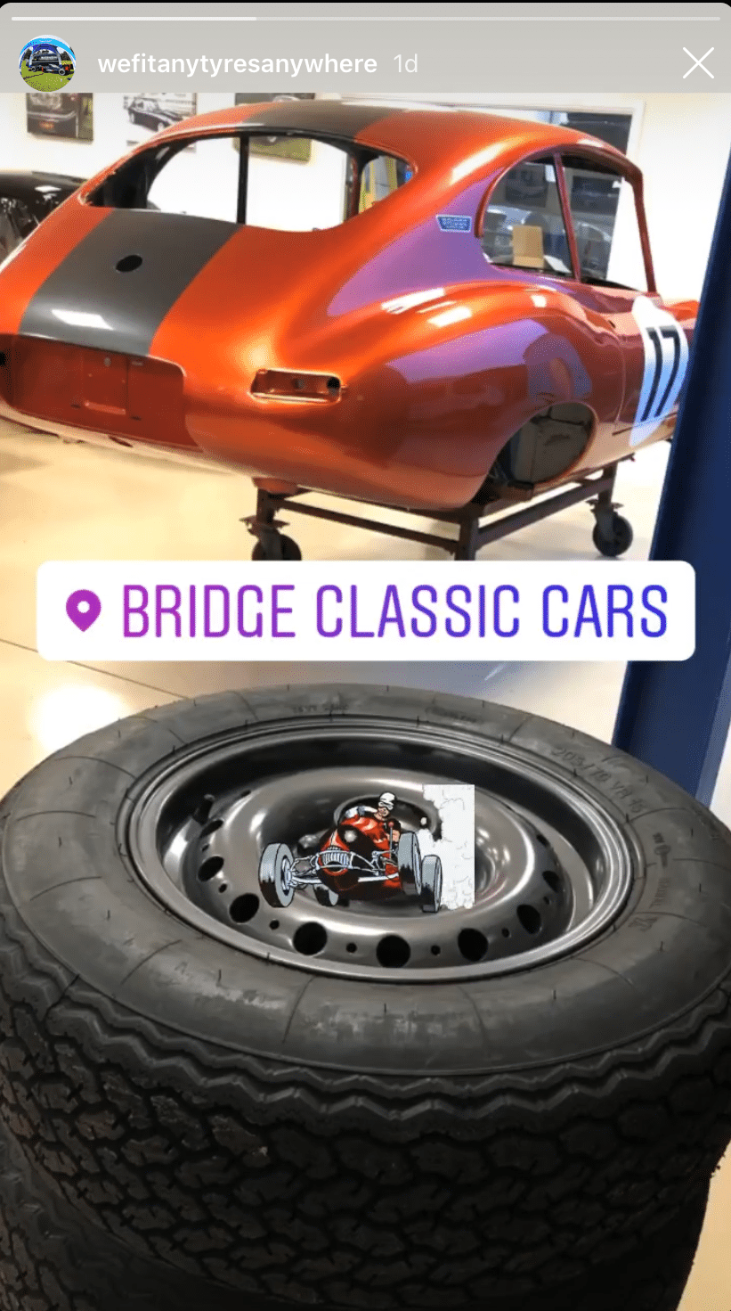 261119 WeFitAnyTyresAnywhere Jaguar E Type Race Car