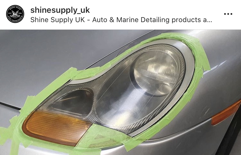 010320 Porsche Boxter Headlight Clean