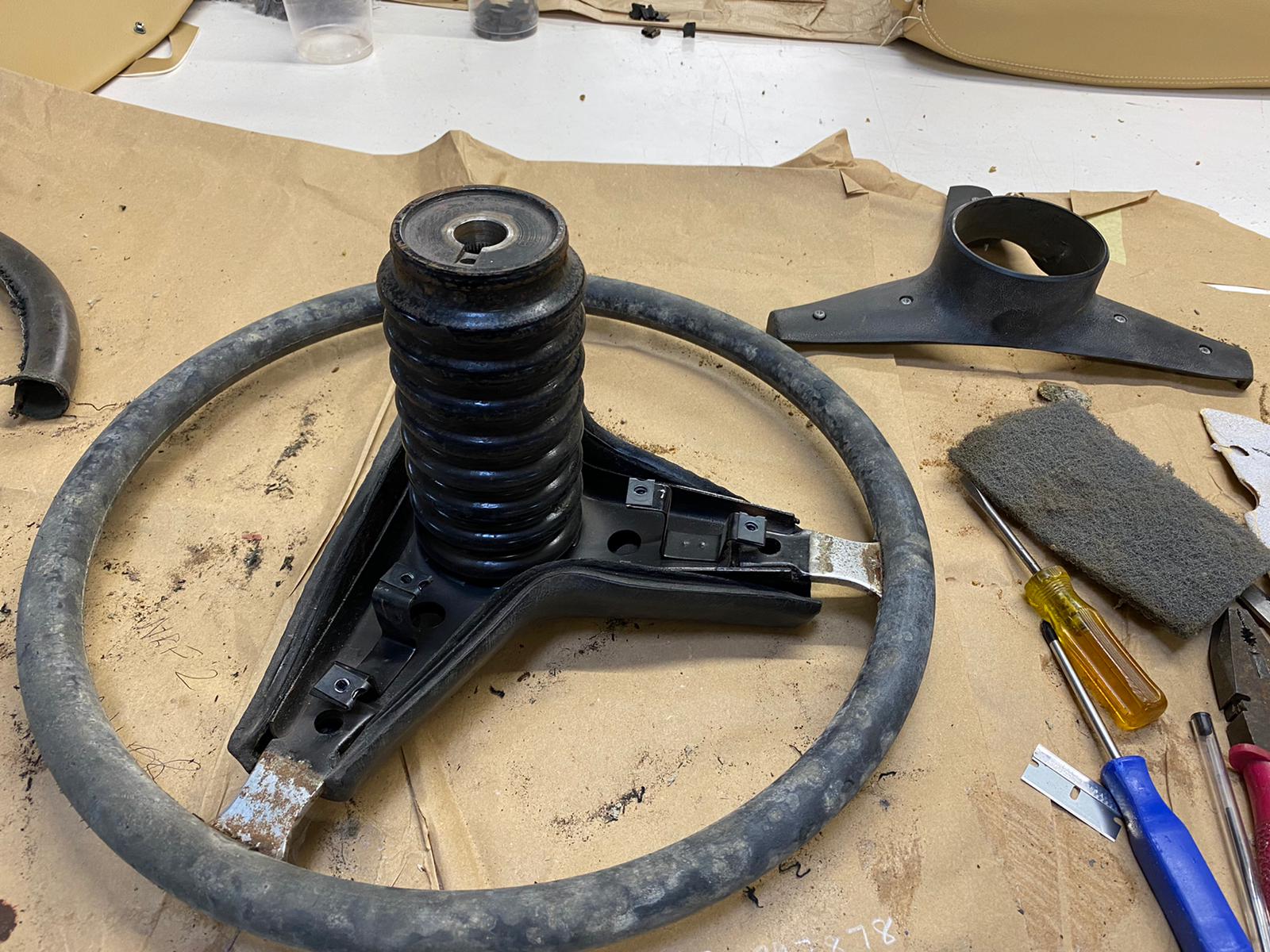 Ford Capri steering whel retrim24 1
