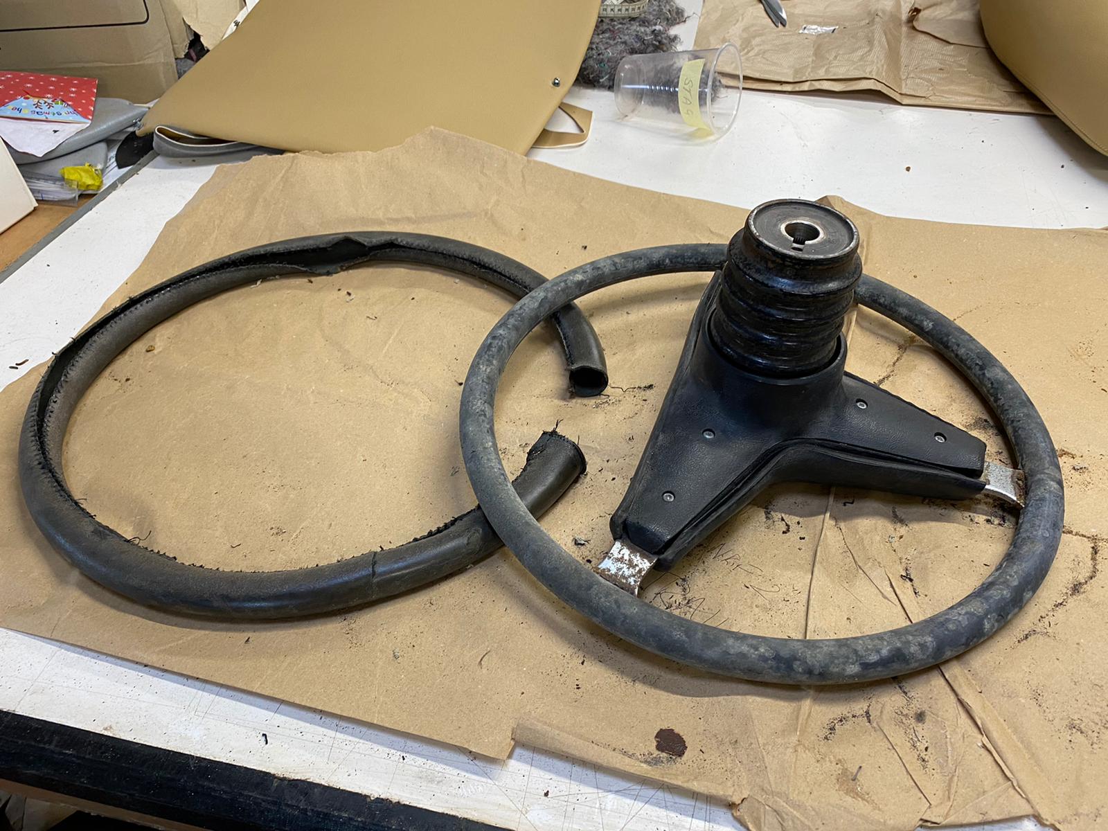 Ford Capri steering whel retrim4 2