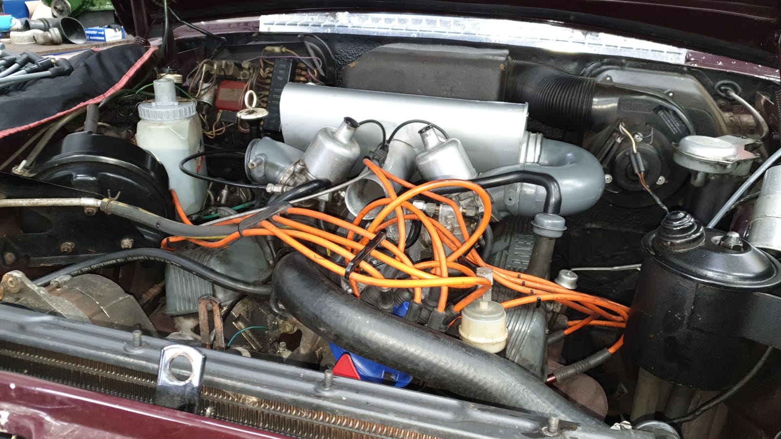 Rover P5 water leak pete replaced pipes behind pump1 1