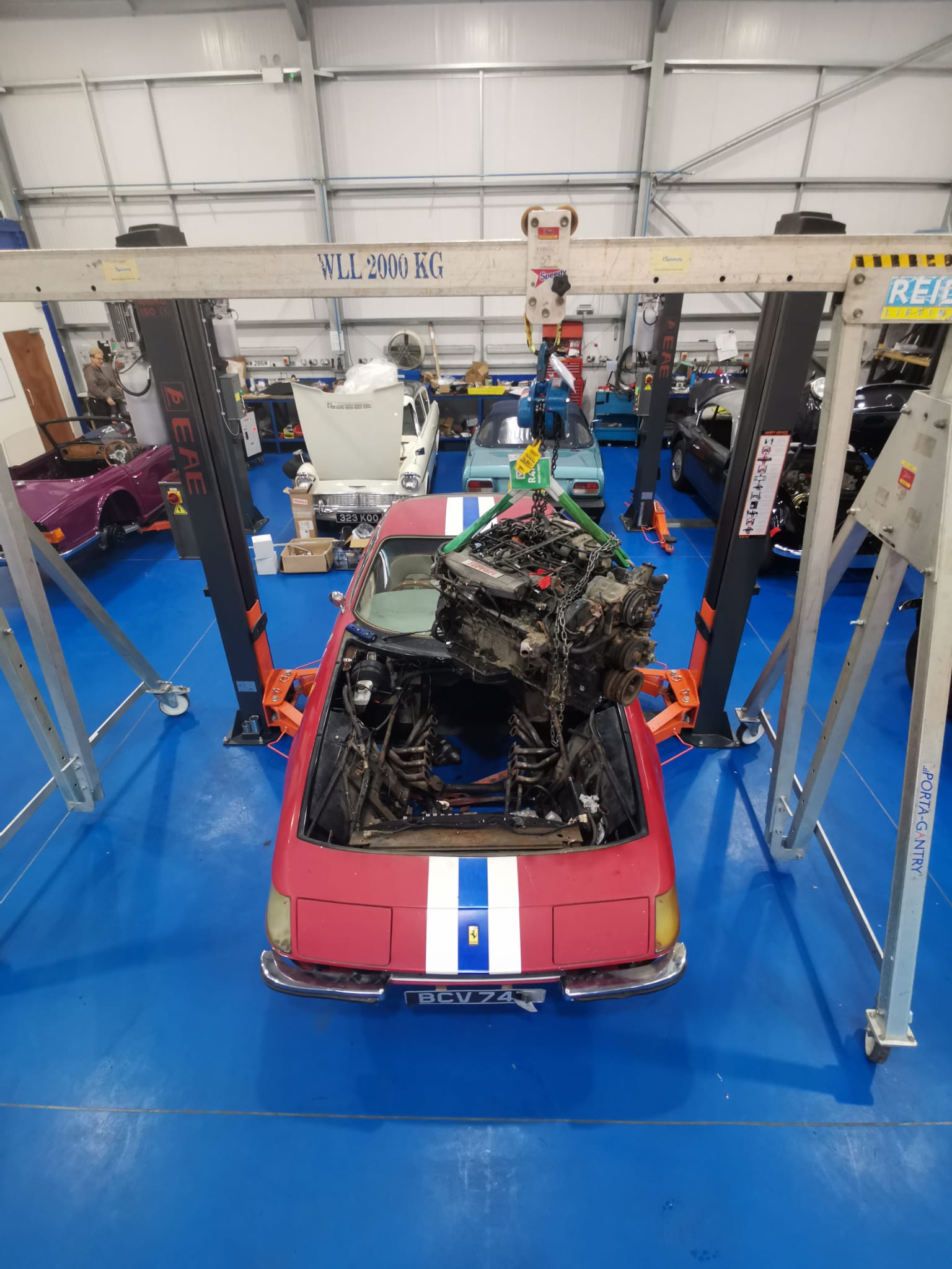 1979 Arrow Ferrari Daytona Engine removal Ady Mauro Tom10 1