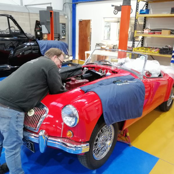 1960 MGA Heater box and engine install 4 1 600x600 2