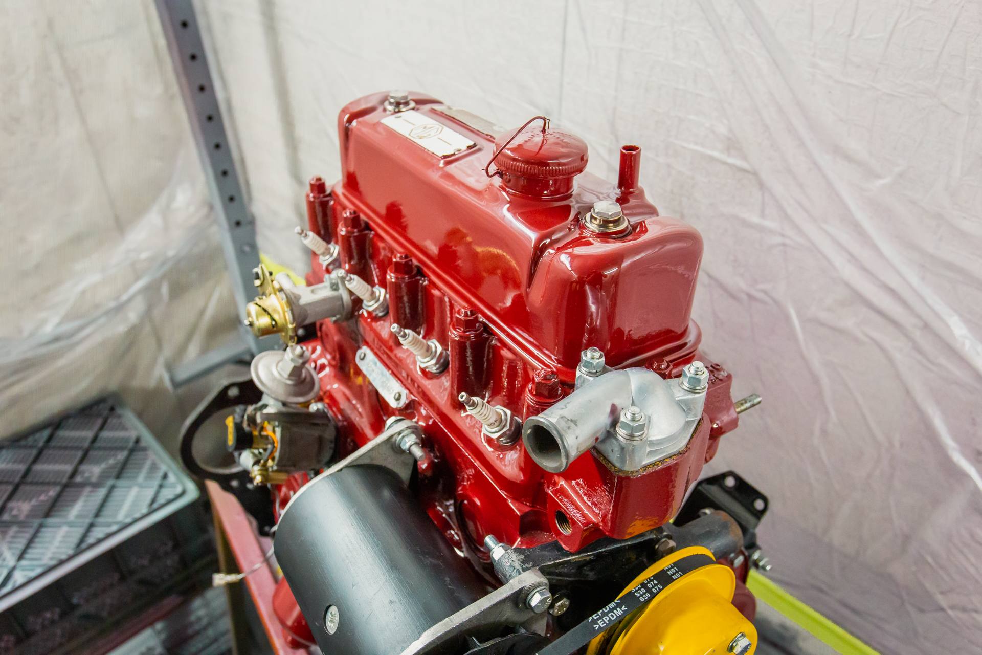 1960 MGA engine painted 1 1