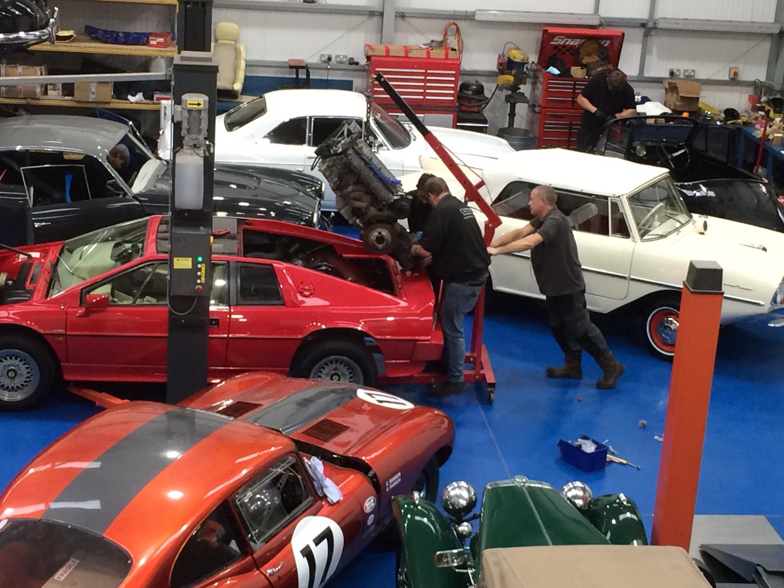 1985 Lotus Esprit engine installed 13 1