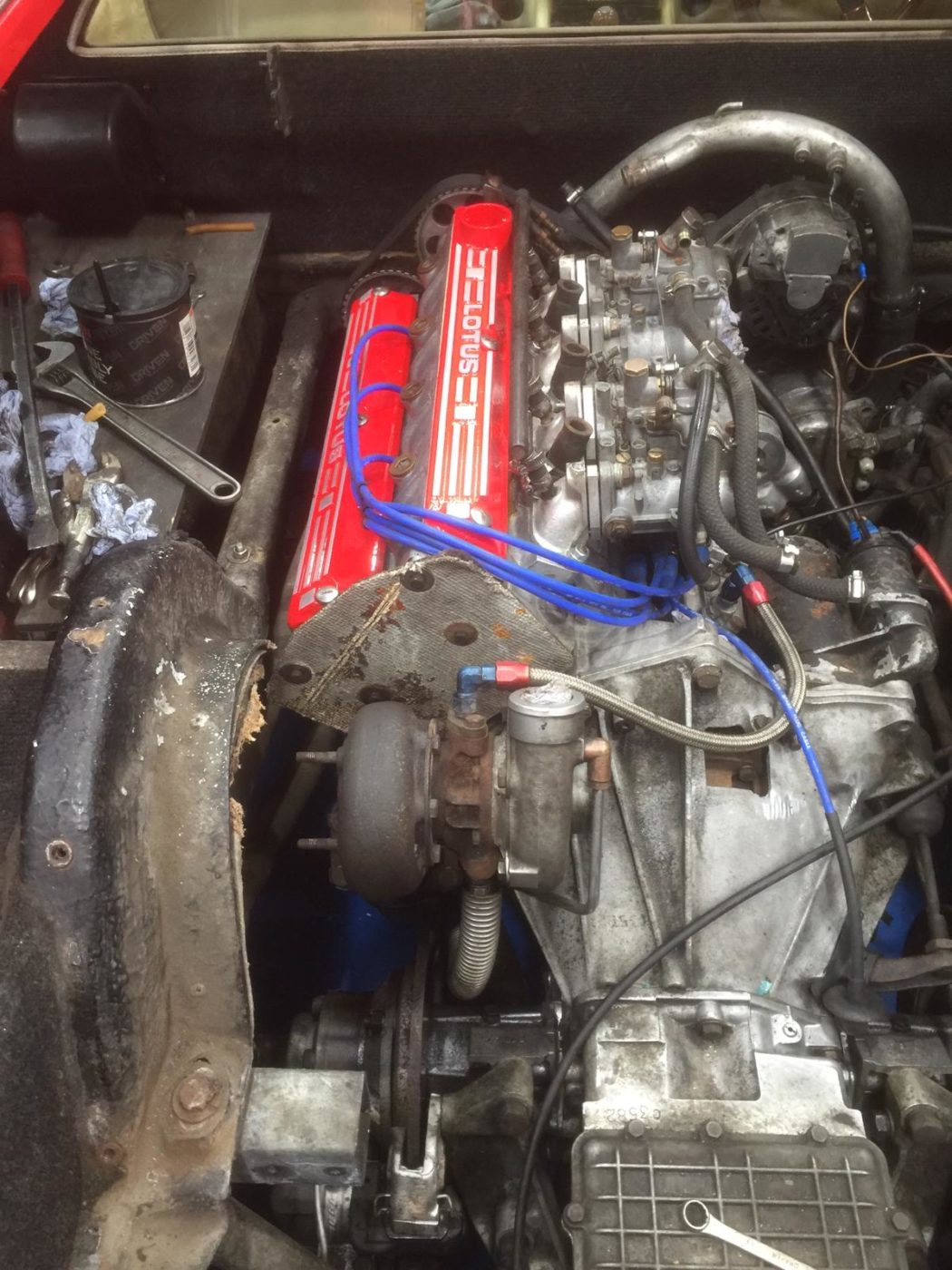 1985 Lotus Esprit engine installed 4 1