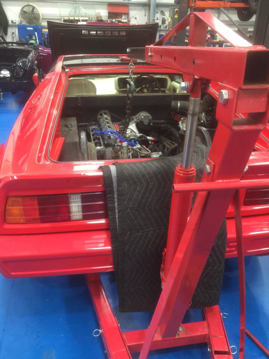 1985 Lotus Esprit engine installed 8 1
