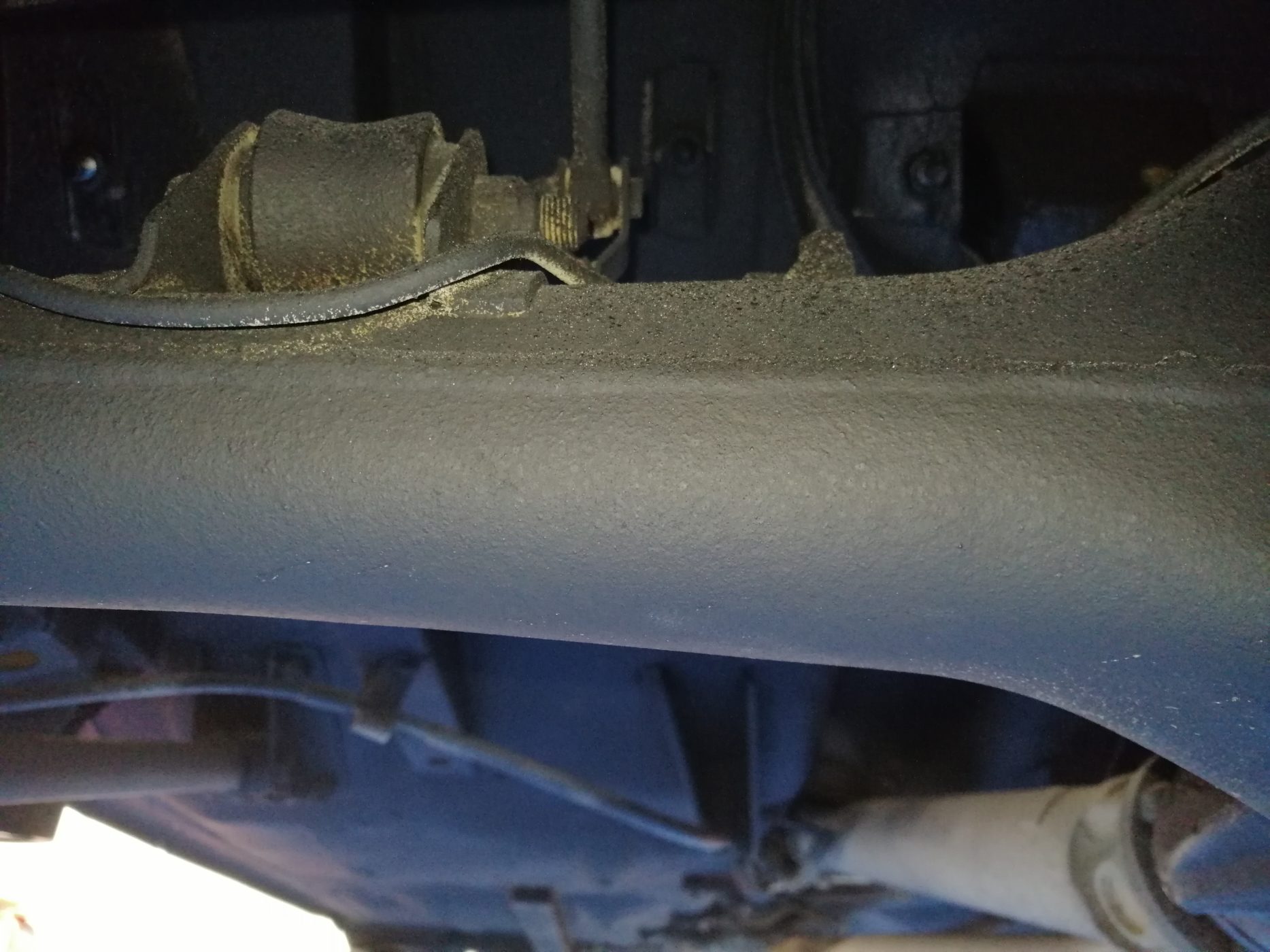 Lada underside blacked up and collapsed shock 5 1