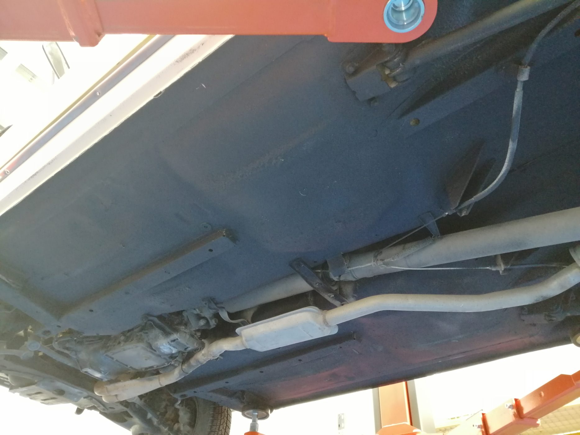 Lada underside blacked up and collapsed shock 6 1