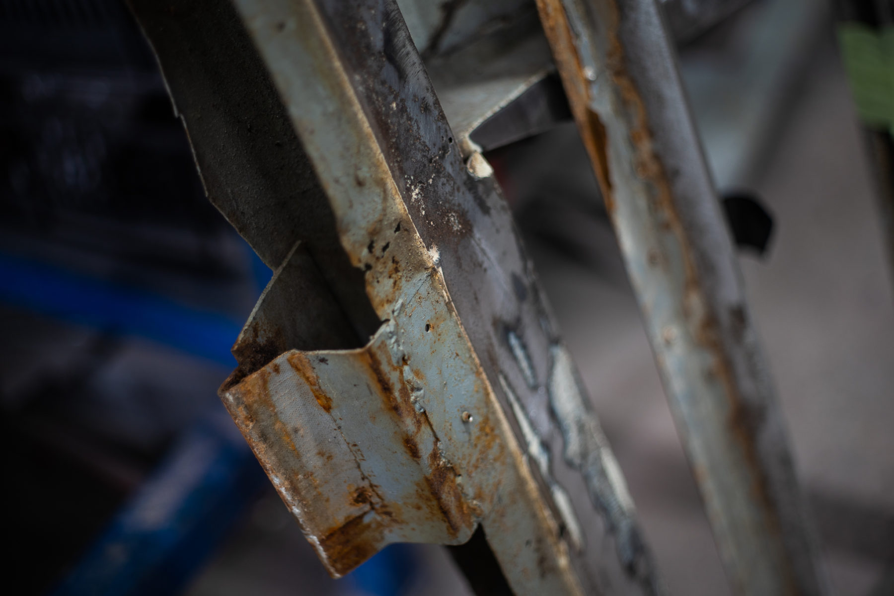 PR Jensen corroded door frames ready to sandblast 01 1