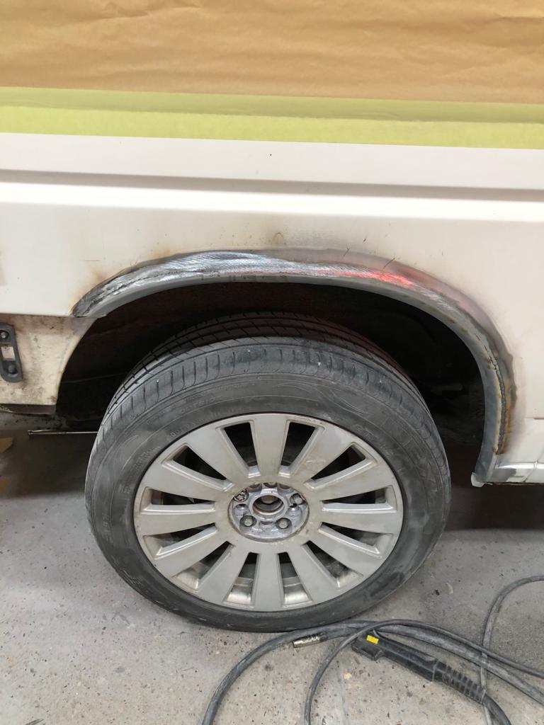 15022021 1991 vw t4 james wheel arch weld and place 1 1
