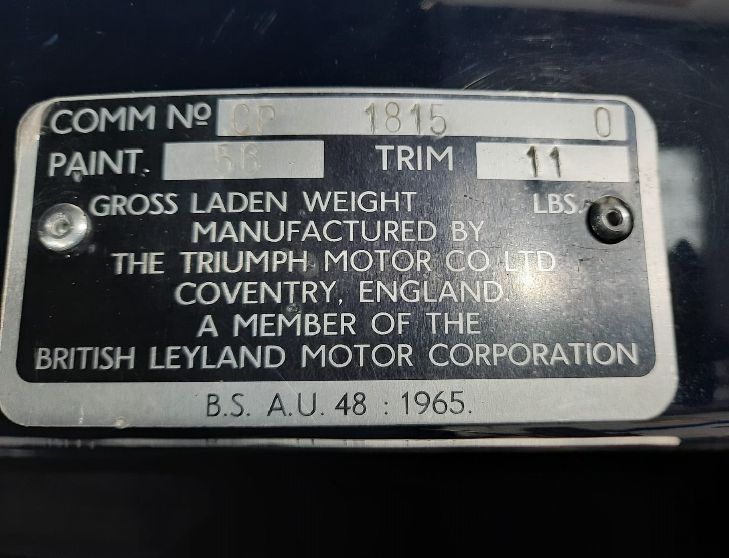 15022021 Triumph TR5 Update on the car 22 1 1