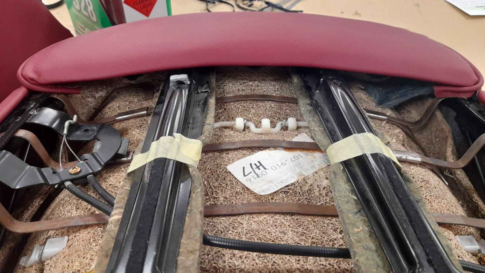 17022021 Mercedes 500SL seat cover and frame 11 1