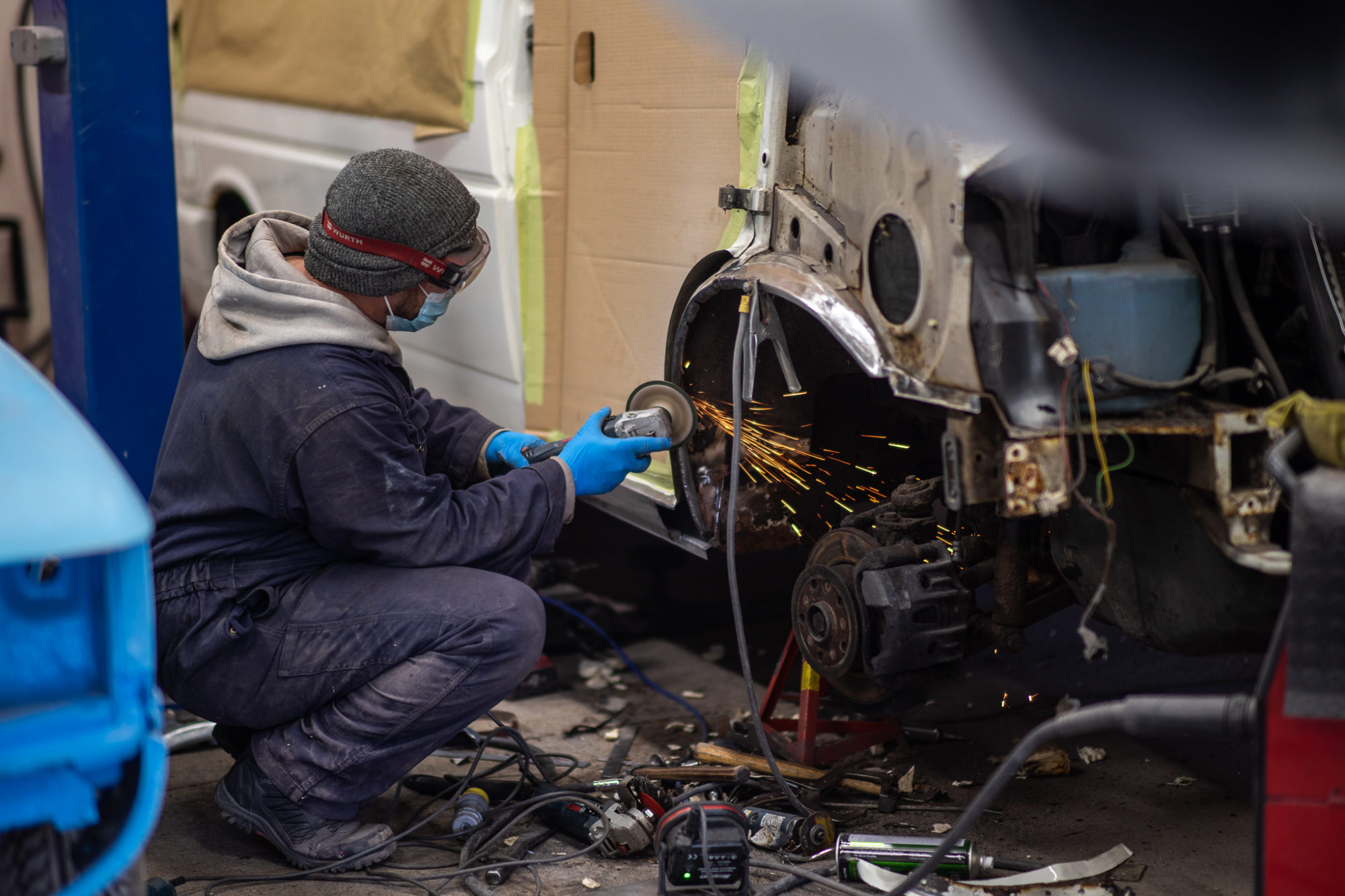 Spot Welding Progress On The VW T4 Bridge Classic Cars