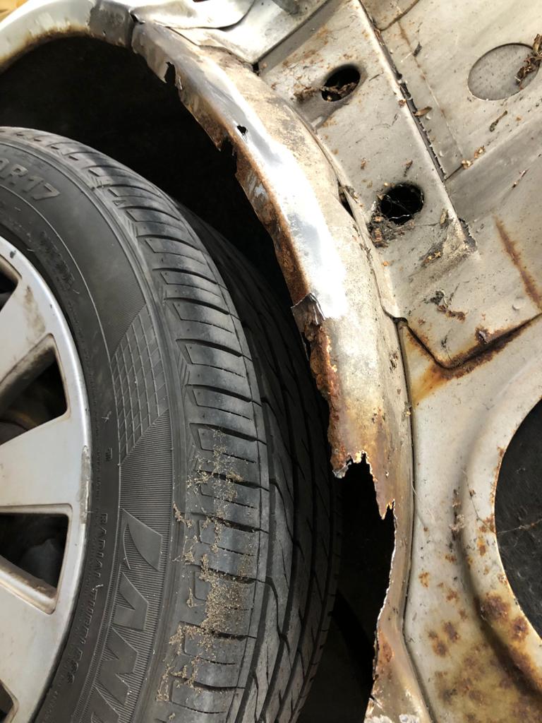 James wheel arch rus on VW T4 6 1