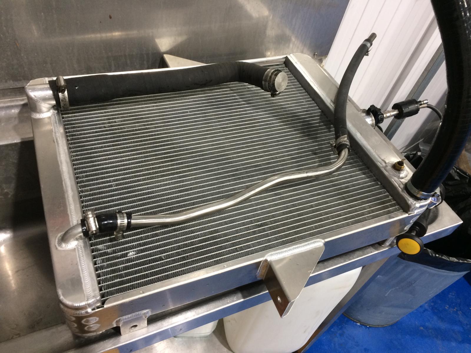 Radiator on test for leakage dave 105 navy jensen 1 1