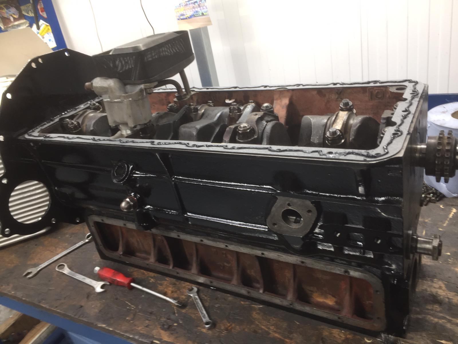 12032021 Ady putting together Lilac Jensen engine 4 2