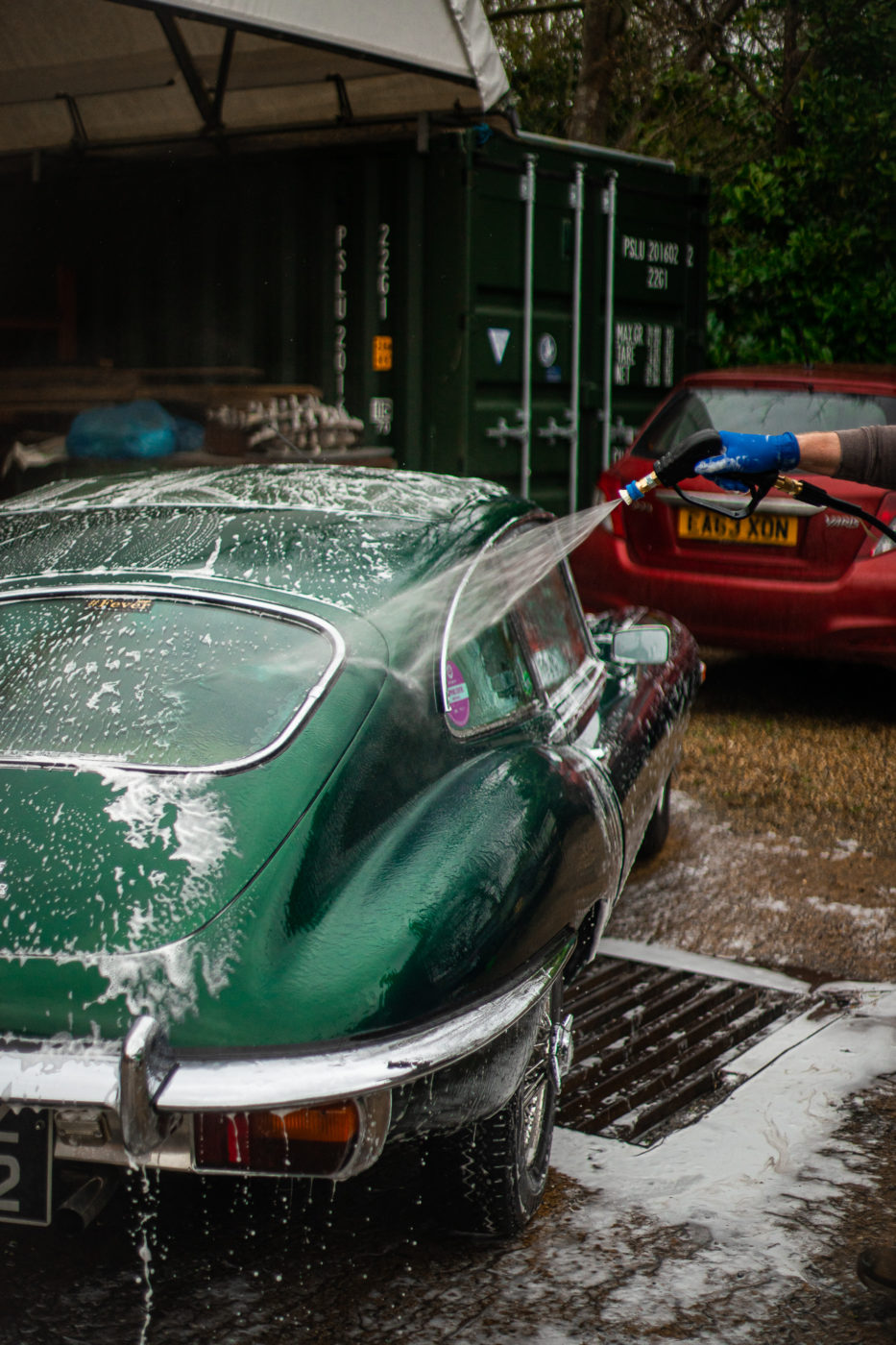 17.03.2021 1970 Green Jaguar E Type Series 2 4.2 Colin Auto Valet 15 1