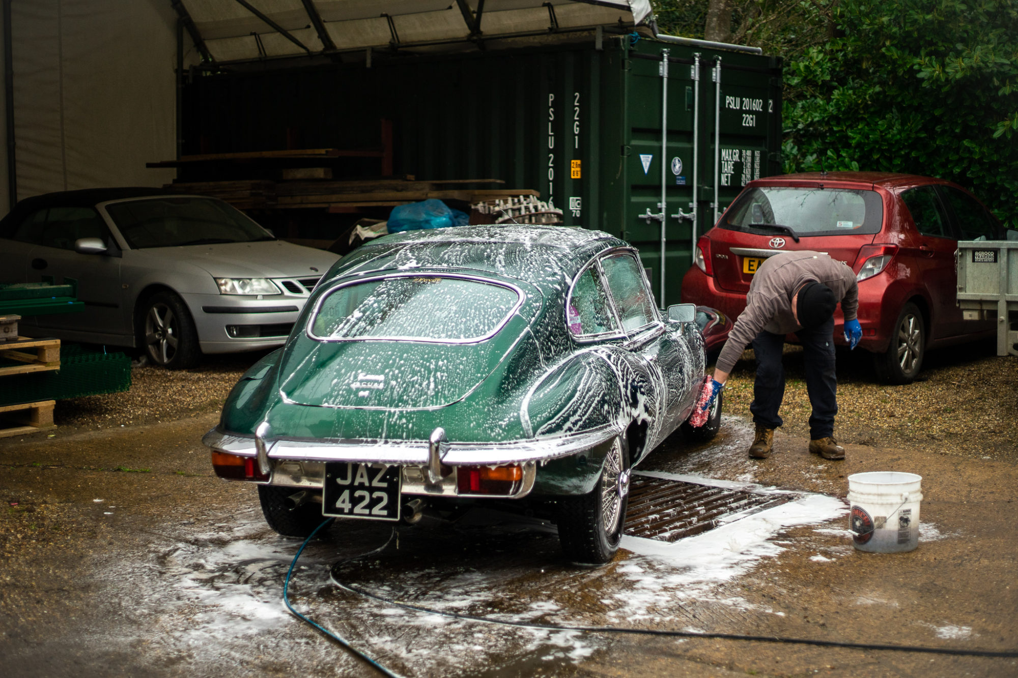17.03.2021 1970 Green Jaguar E Type Series 2 4.2 Colin Auto Valet 24 1