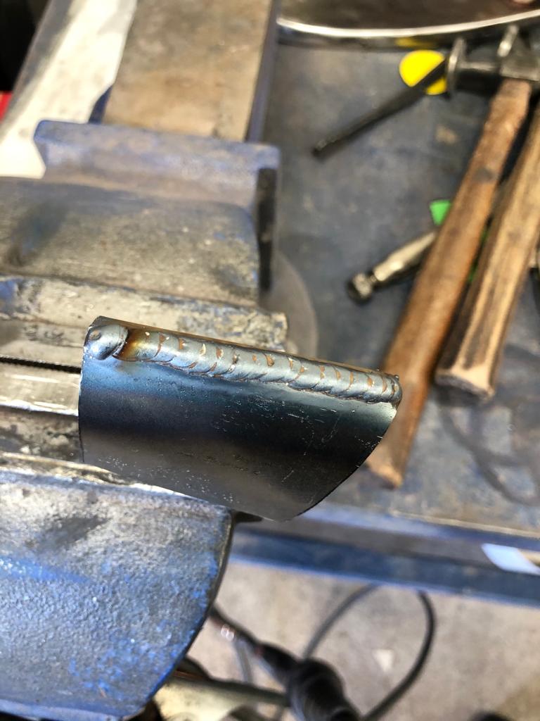 31.03.2021 1973 White Jaguar E Type bonnet stripped and bumper welded 27 1