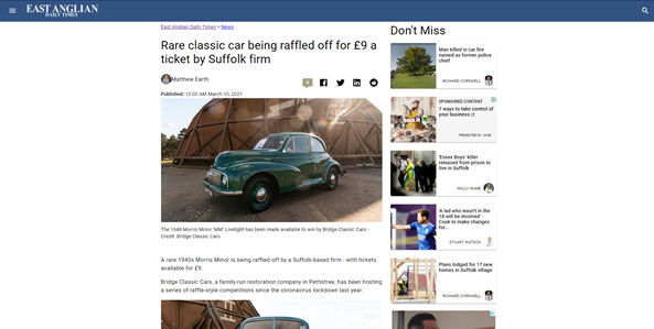 EADT article morris minor 1