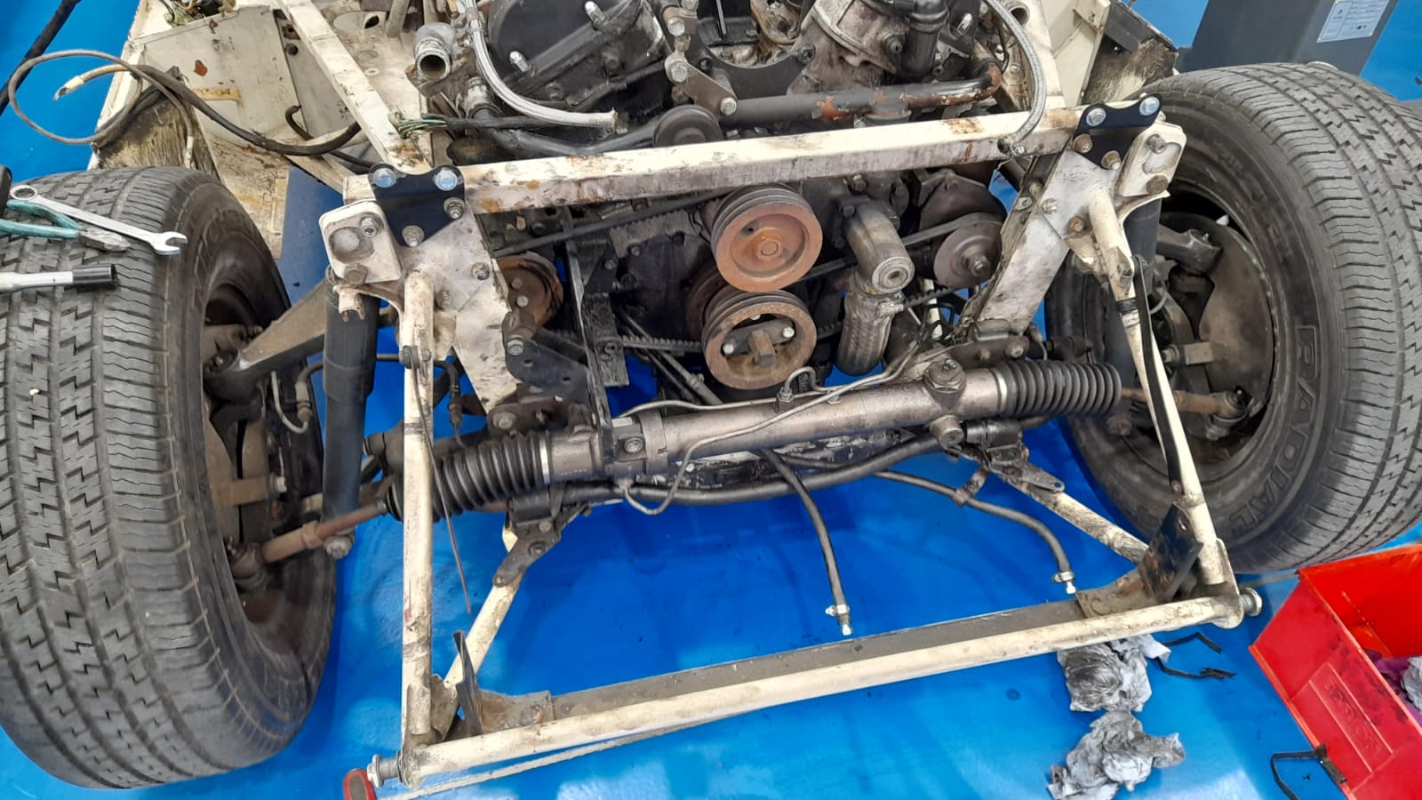 01042021 1973 White E Type dismantling 1 1