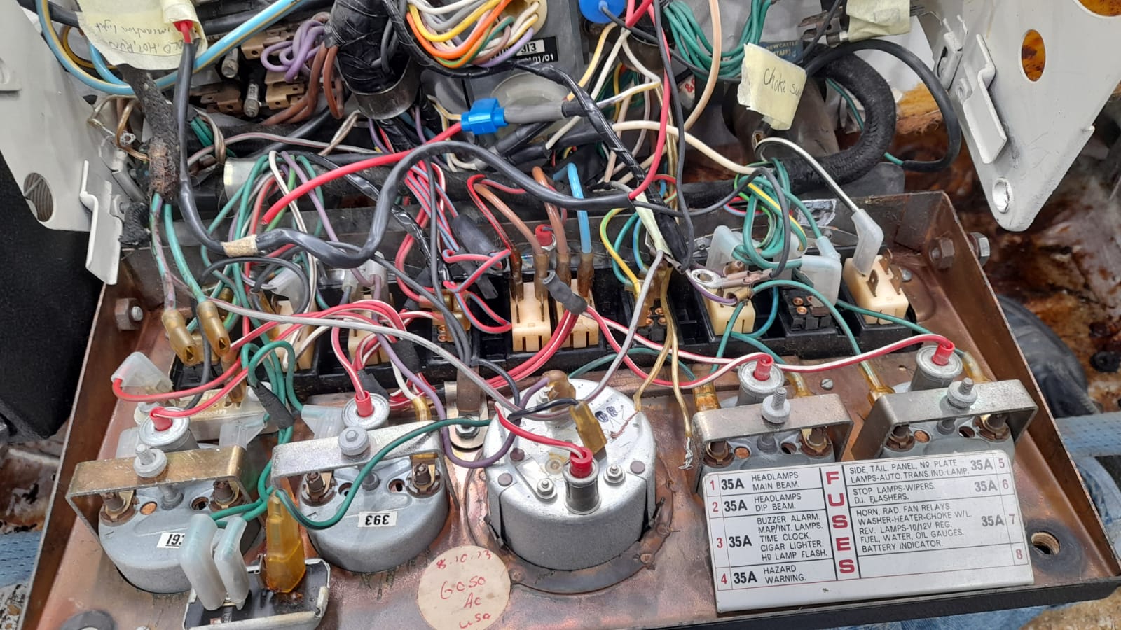 09042021 White Jag etype wiring loom removal 18 1