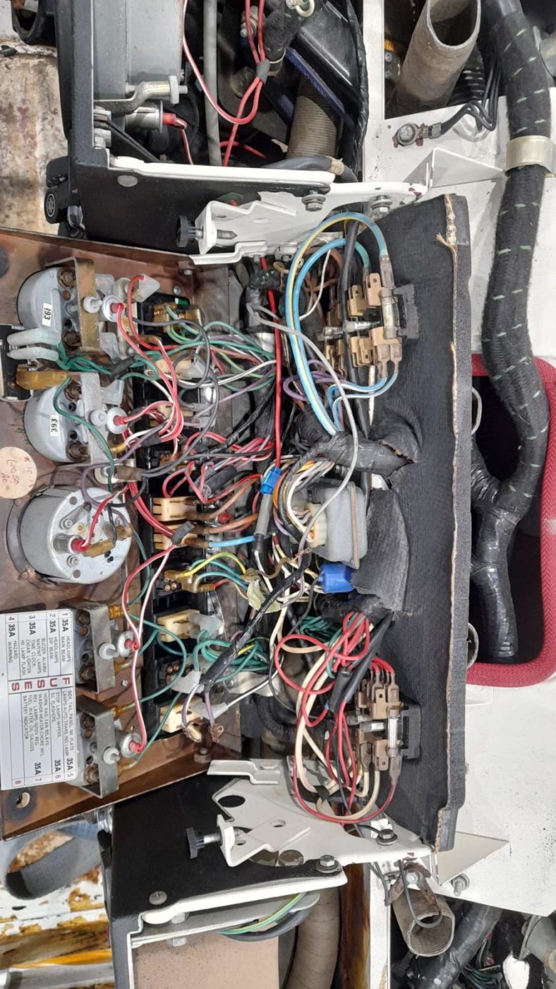 09042021 White Jag etype wiring loom removal 4 1