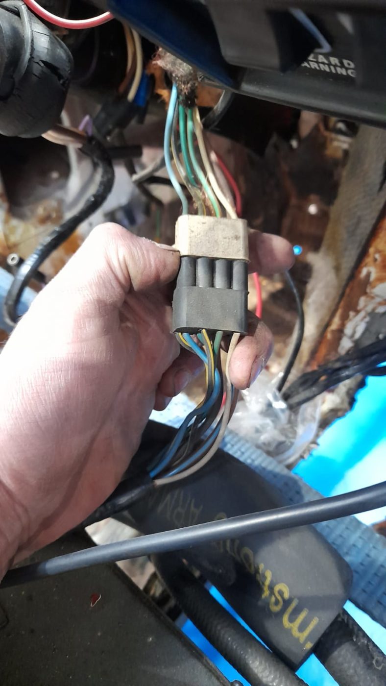 09042021 White Jag etype wiring loom removal 9 1