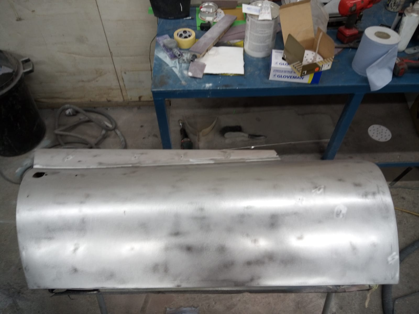 04052021 Jaguar e type panels stripes back to bare metal and given a protective rust proof coating 4 1