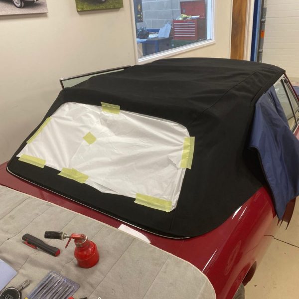 Material to trim hood frame ** Triumph STAG ** HOOD FRAME TWILL KIT 
