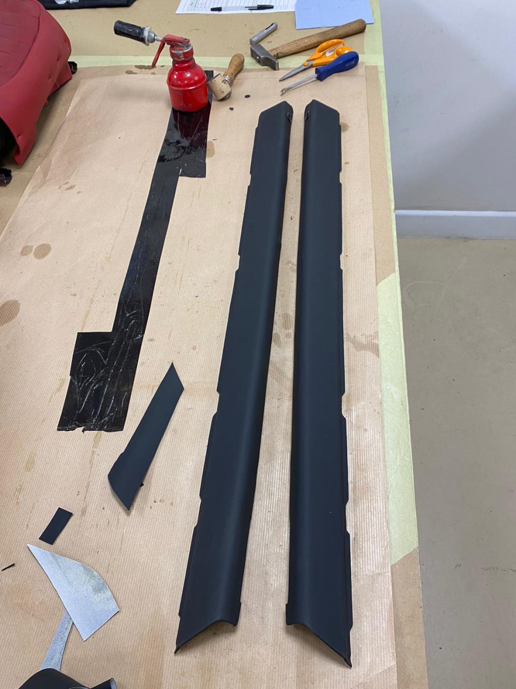20042021 Nissan Patrol glueing new vinyl covers to door cappings 1