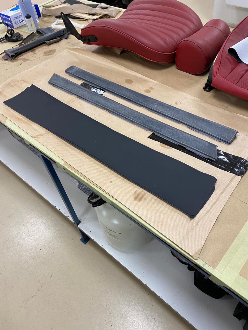 20042021 Nissan Patrol glueing new vinyl covers to door cappings 2