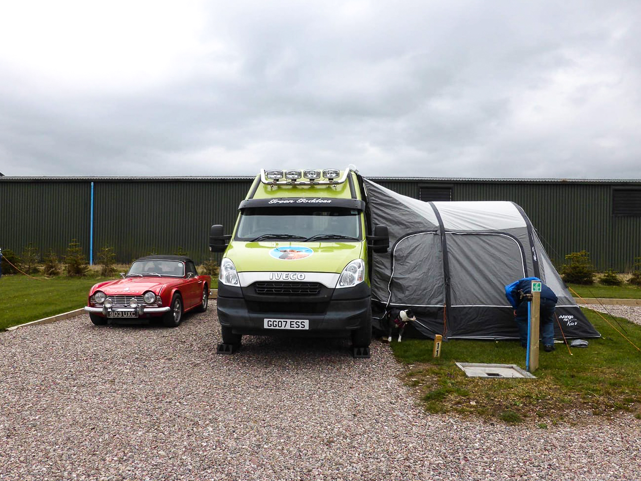 Adrian Harcus out camping with tr4 1