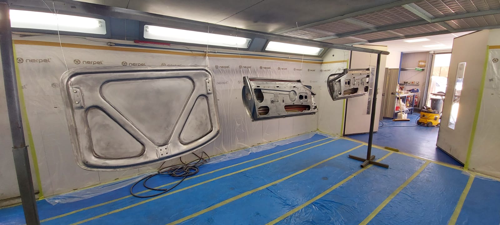 16062021 White etype panels for the e type in bare metal ready for epoxy primer and bit in epoxy primer 3 1