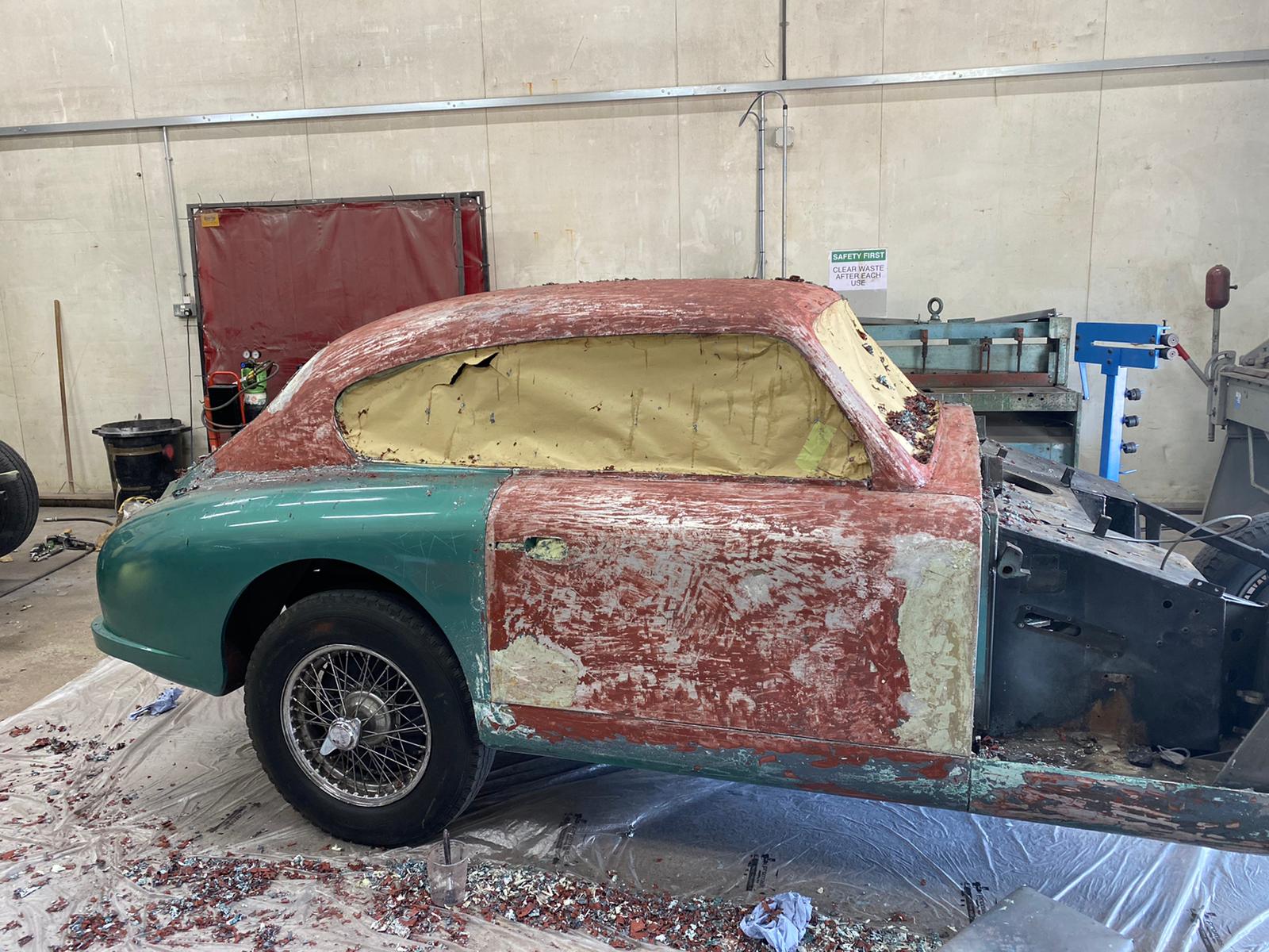 17062021 Aston Martin DB2 stripping paint off 11 1