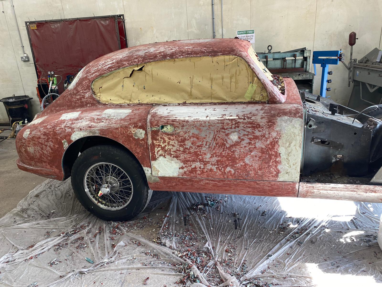 17062021 Aston Martin DB2 stripping paint off 17 1