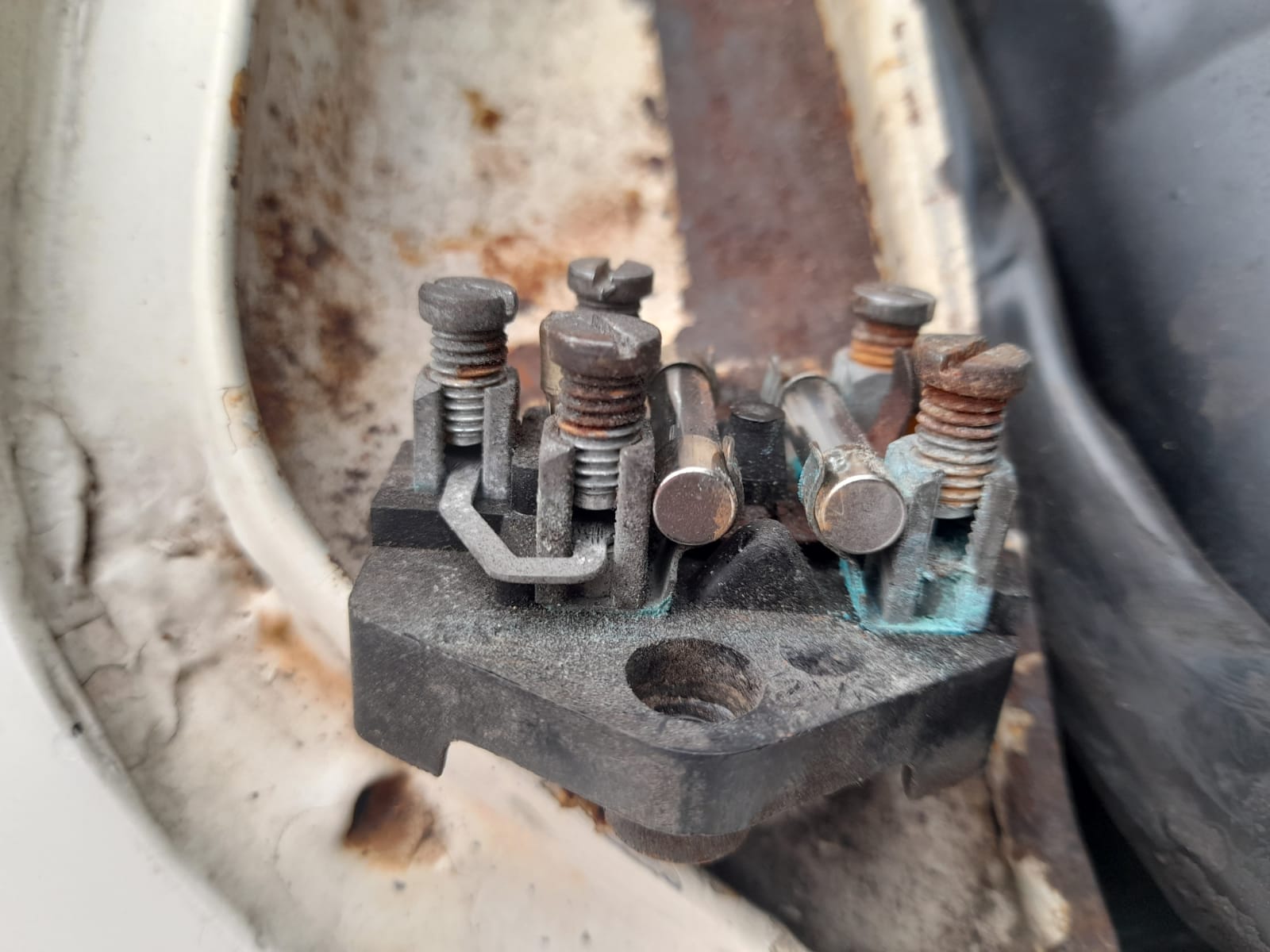 29062021 Jaguar 240 electrical issues was a corroded fuse box 3 1