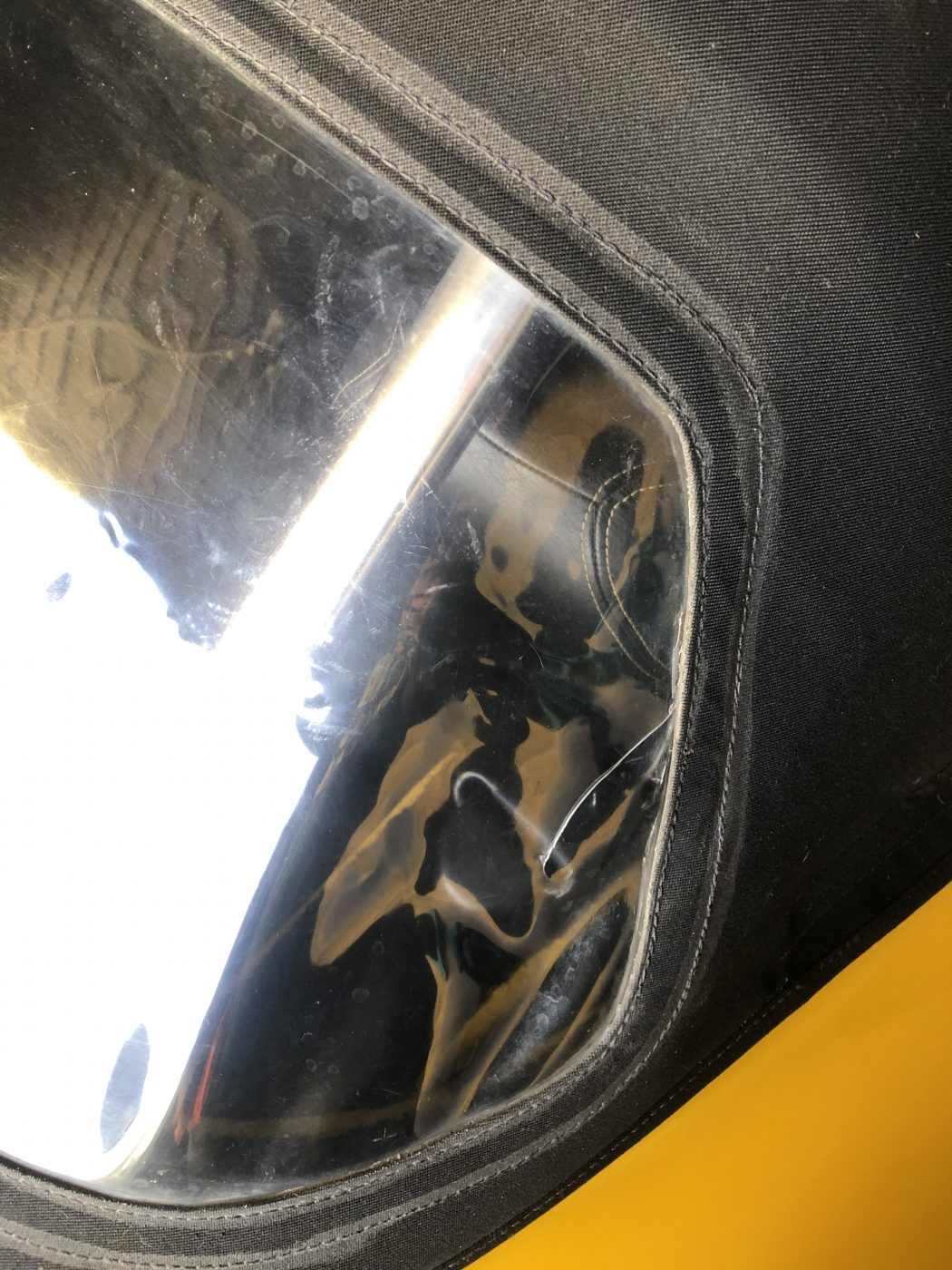 TVR Chimaera Hood window is torn 2 1