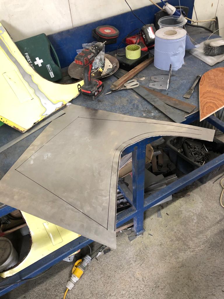 02072021 Yellow Riley dismantle and fabrication of new vent panel 3 1