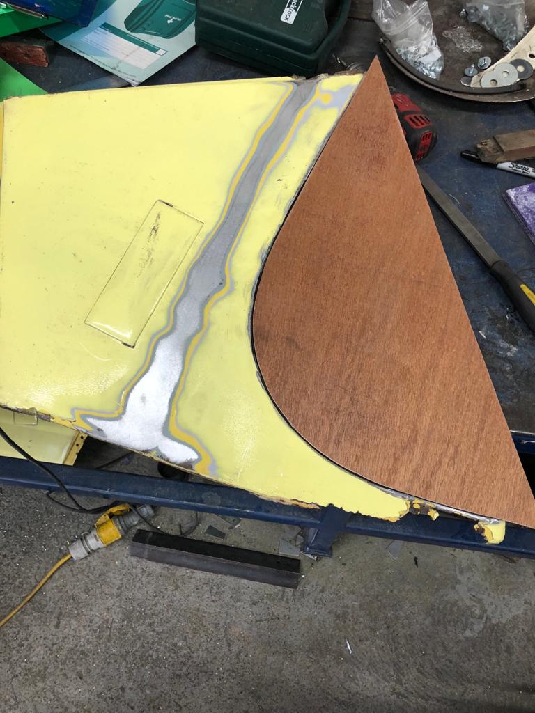 02072021 Yellow Riley dismantle and fabrication of new vent panel 5 1