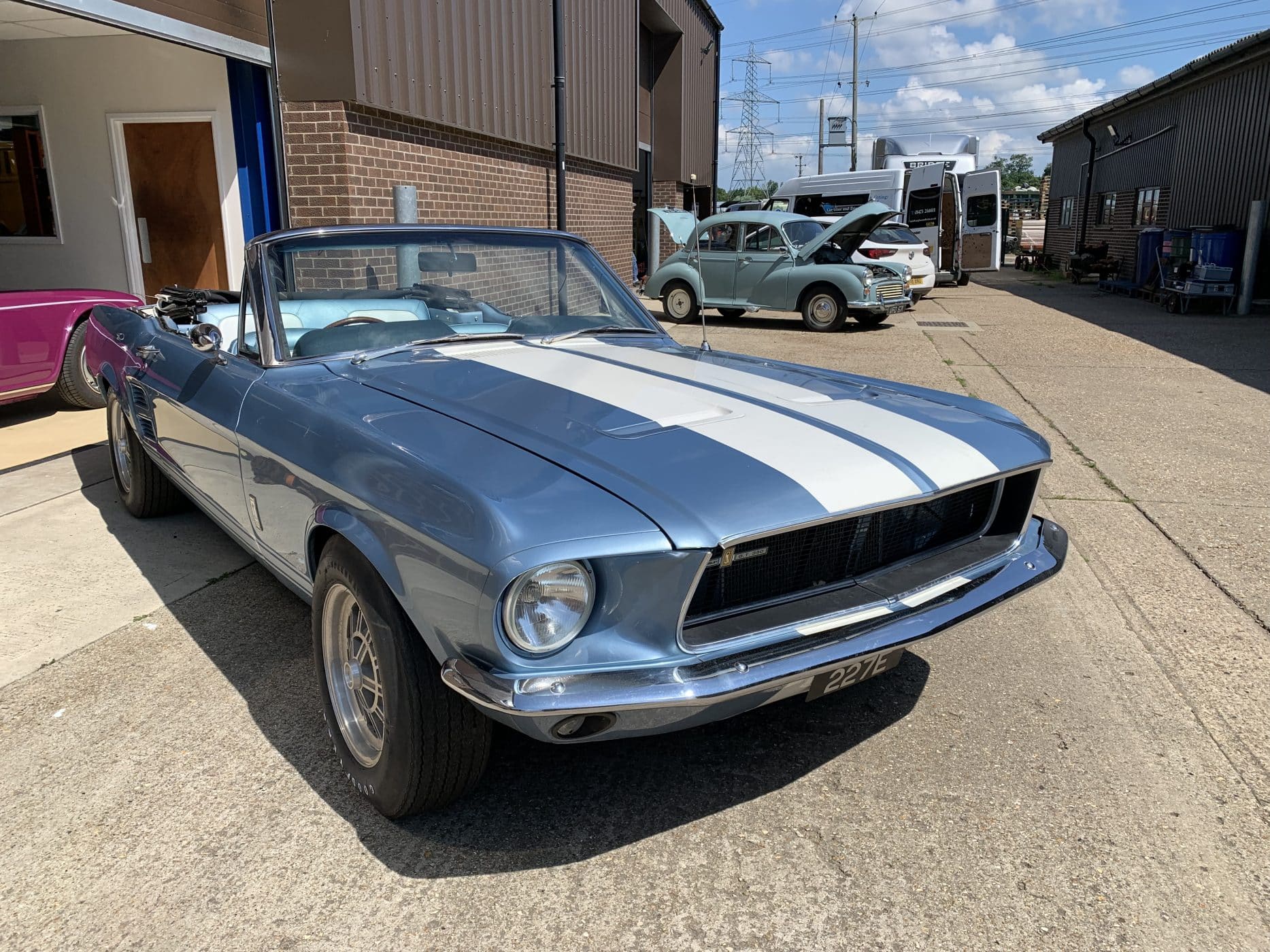 130721 1967 Ford Mustang arriving at our workshops 3 1