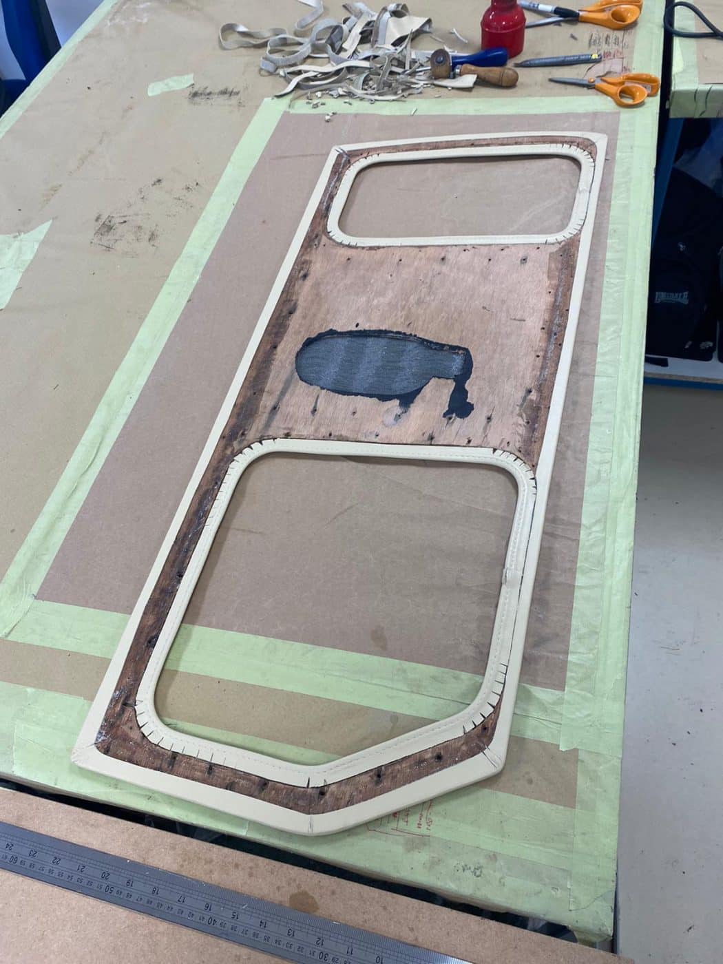 140721 Bentley front door panel before removing to wood section 12