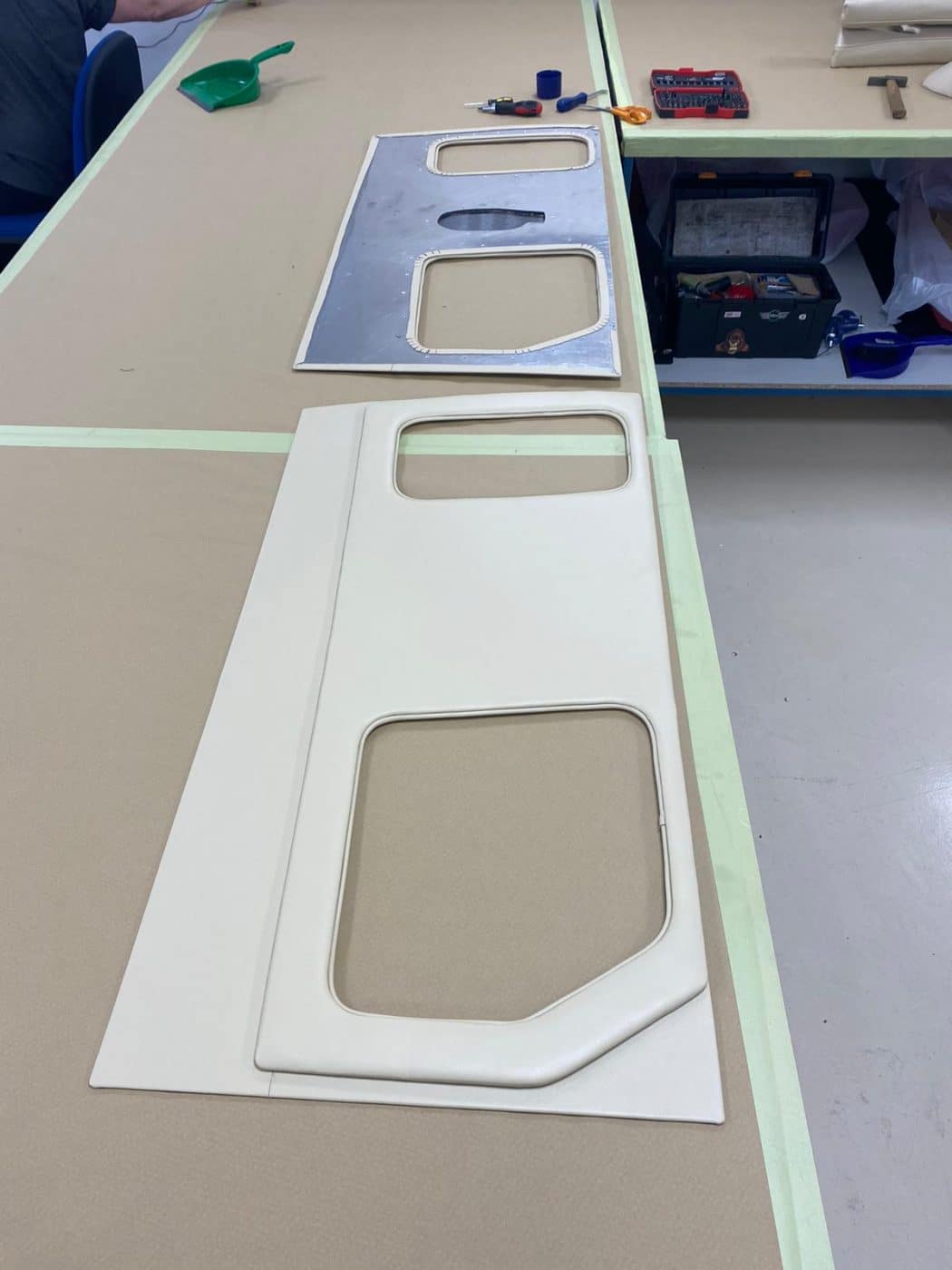 140721 Bentley front door panel before removing to wood section 15