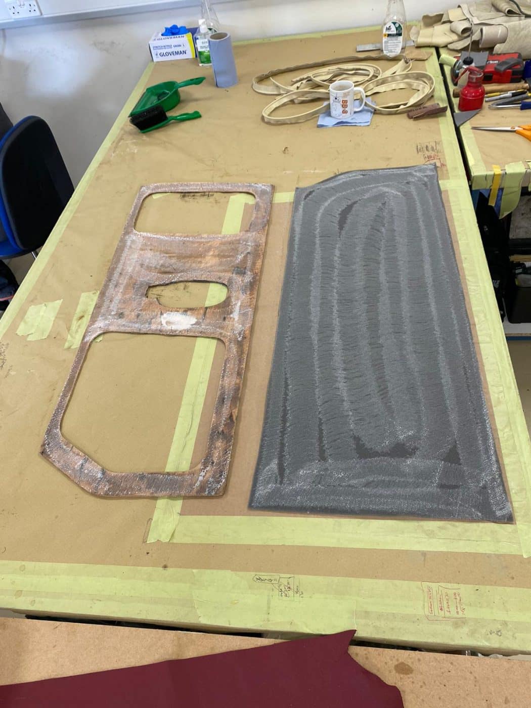 140721 Bentley front door panel before removing to wood section 6