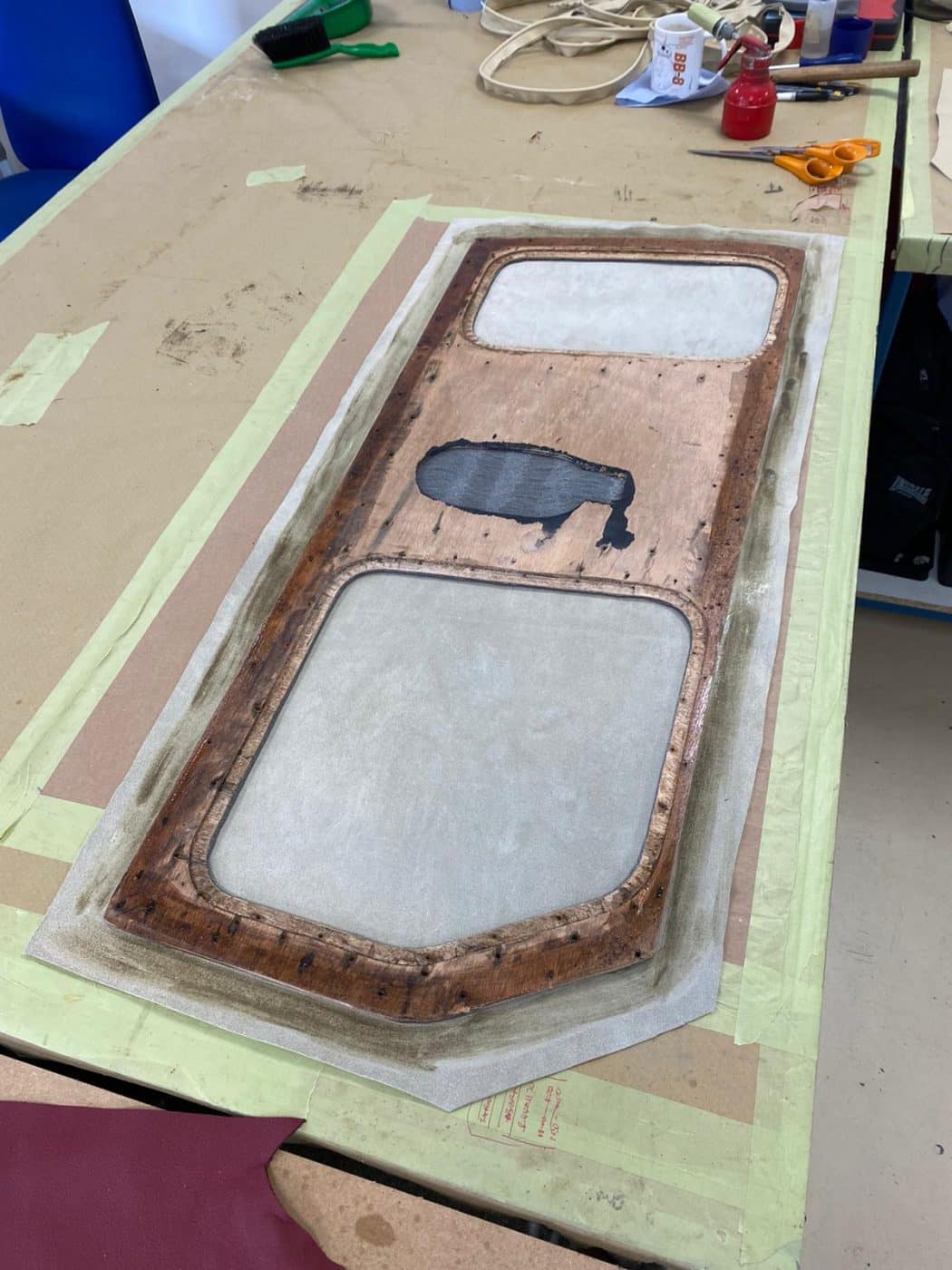 140721 Bentley front door panel before removing to wood section 8