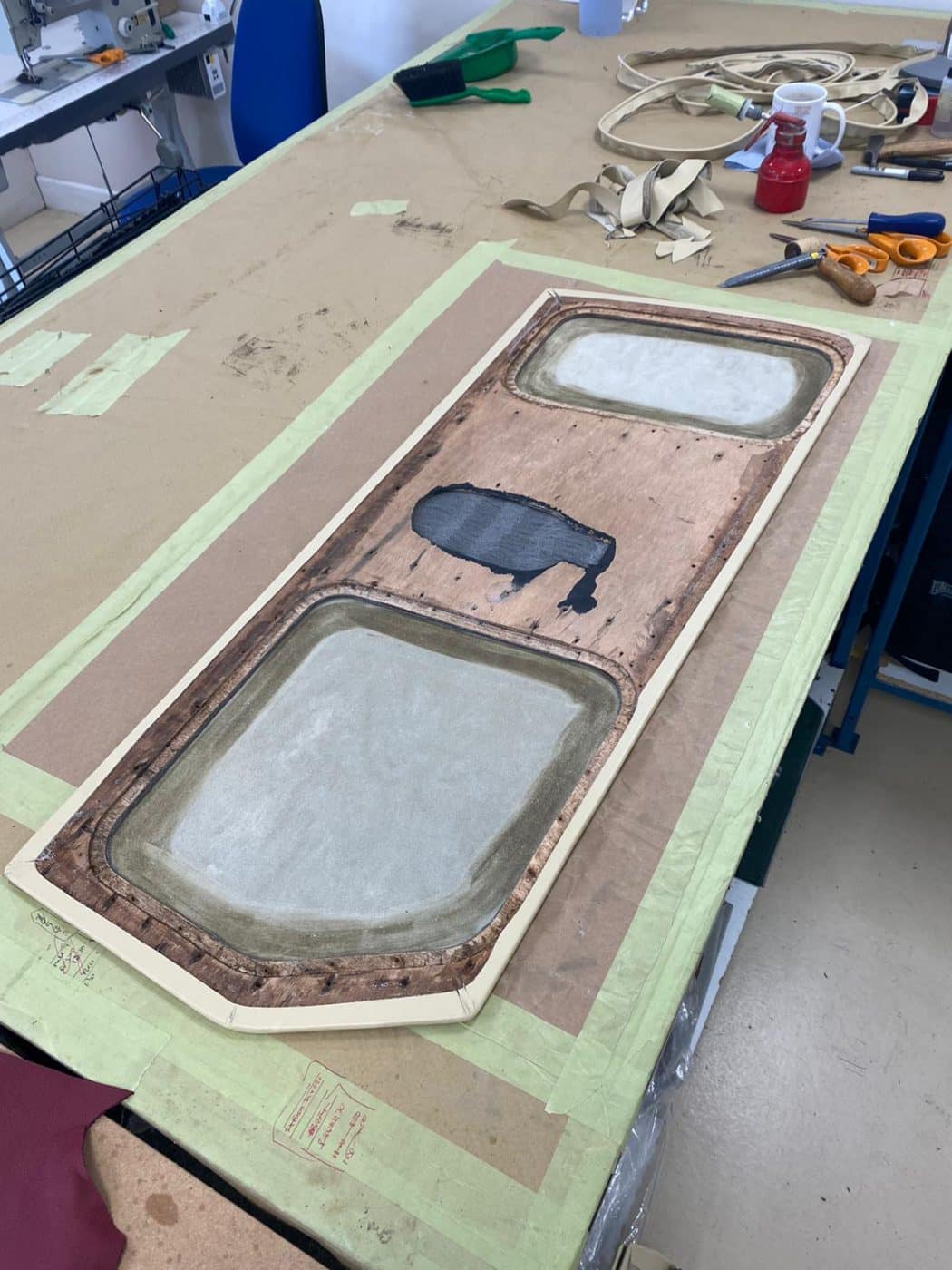140721 Bentley front door panel before removing to wood section 9
