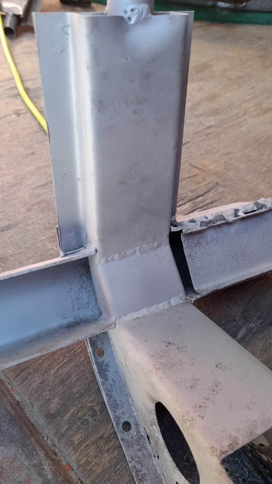 Aston Martin DB 2 4 Sandblasting internal bonnet frame 5 1