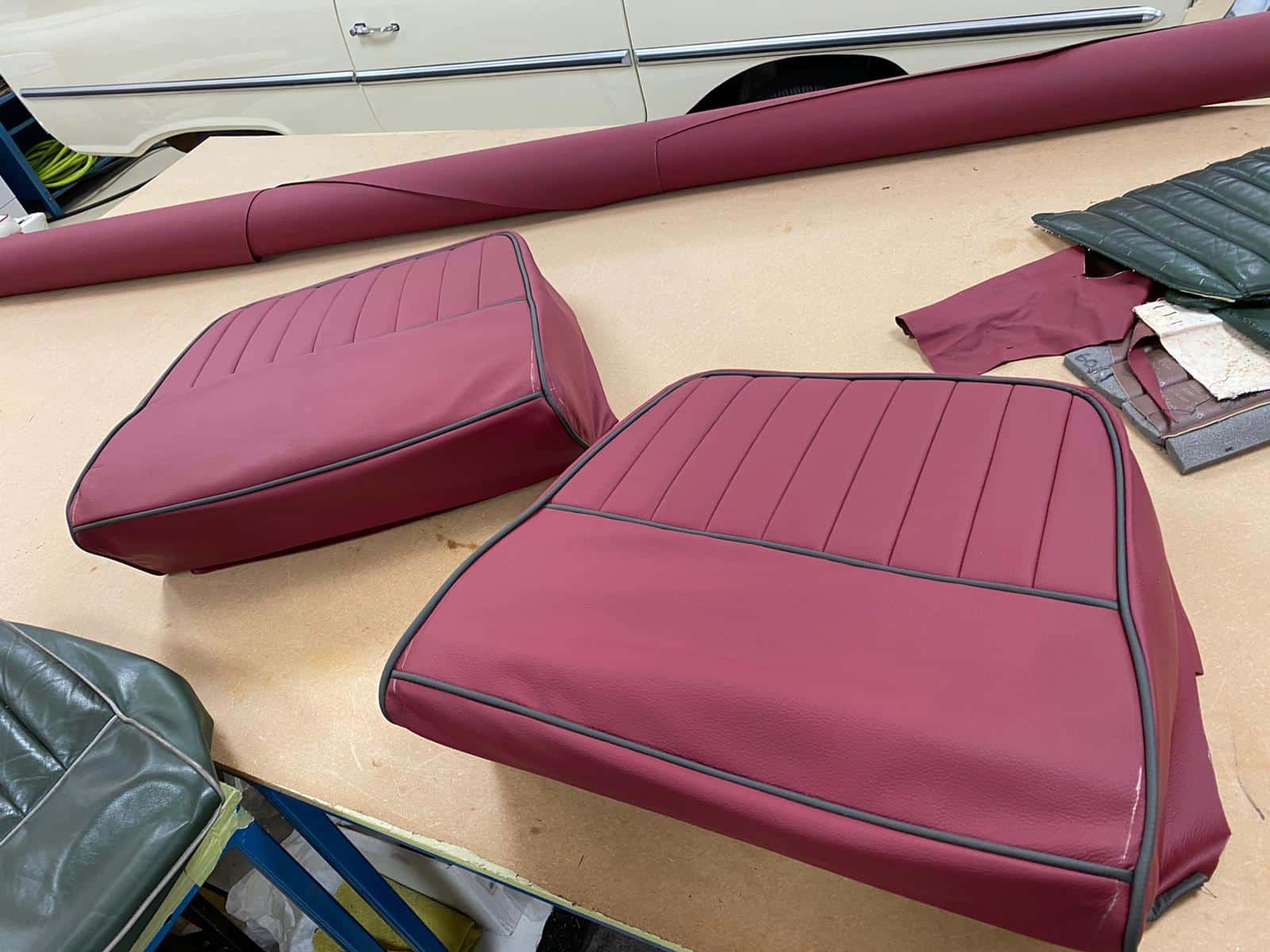 Aston Martin DB2 4 Seat Bases ready to be fitted 13 1